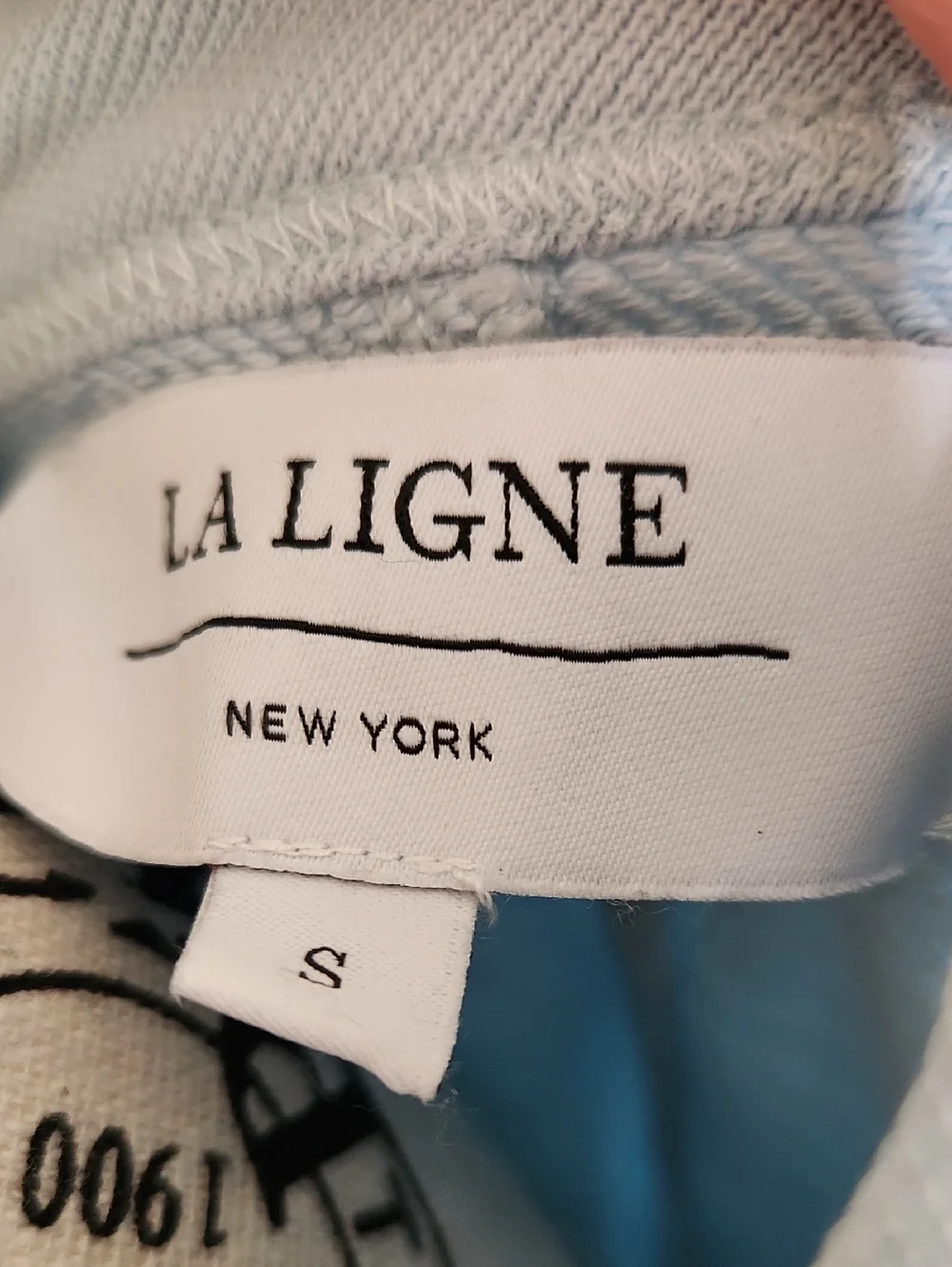 La Ligne Blue Pocket Sweatshirt SZ Small - Picture 4 of 5